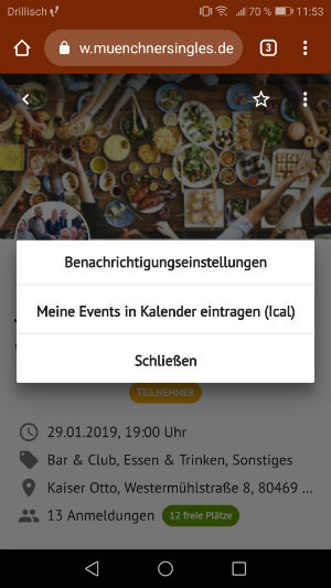 Hamburger Single Events ganz einfach in den Kalender exportieren